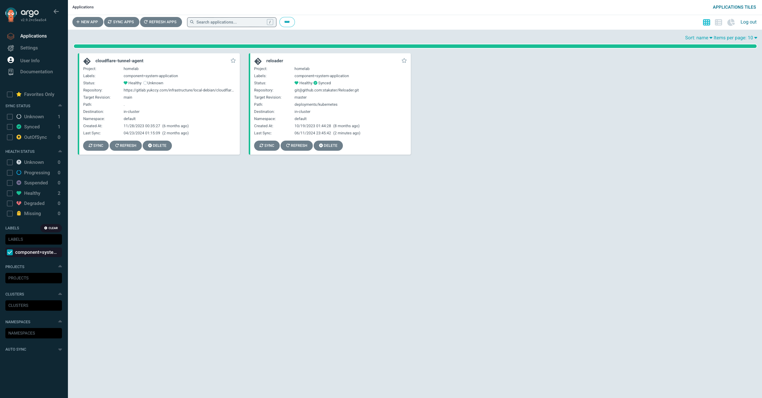 Figure 2 GitOps by ArgoCD | ArgoCD UI