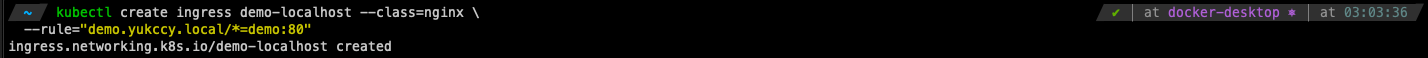 Figure 8 - Ingress with Nginx Ingress Controller | Create Ingress resource