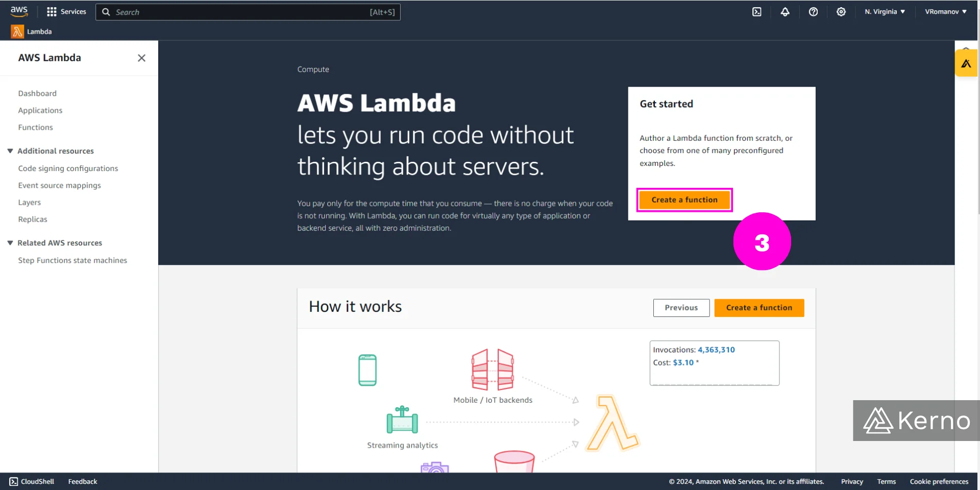 Figure 3 - Serverless Architectures & AWS Lambda Introduction | Creating a New Lambda Function on AWS